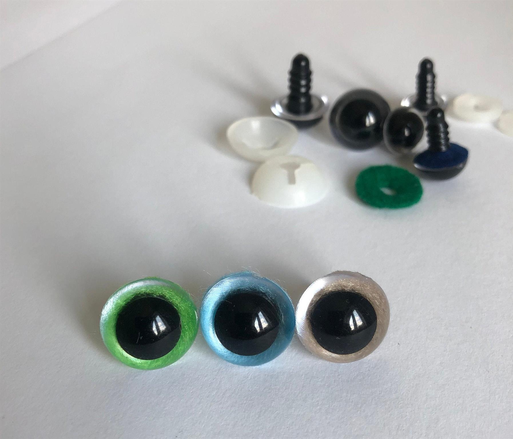 Safety eyes round and transparent 8 mm