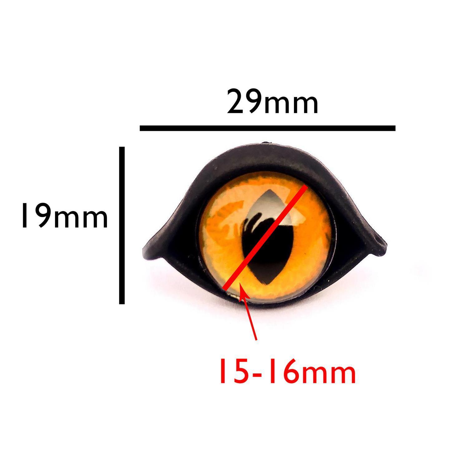 1 Paar Augenlider, mandelförmig schwarz 10mm