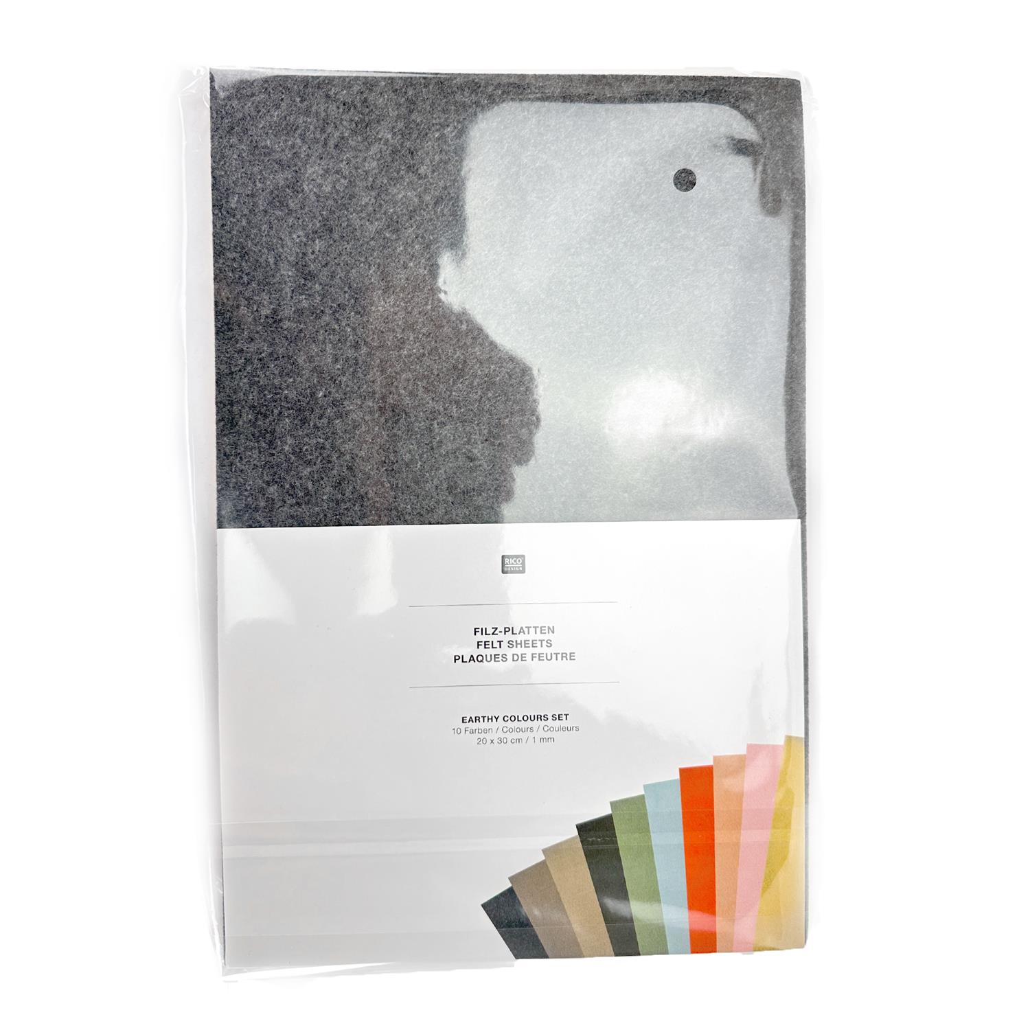 Filzplatten SET 10 Stk. - 20x30cm Erdfarben