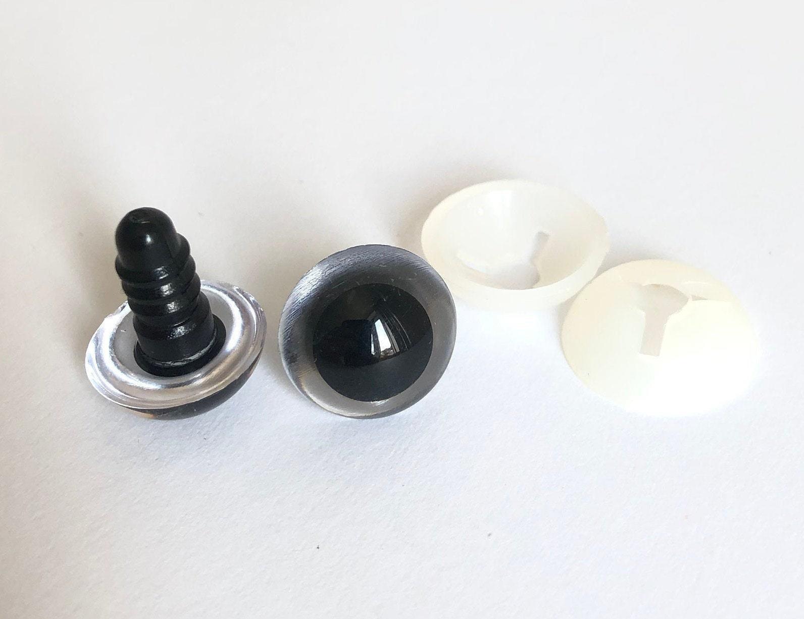 Safety eyes round and transparent 8 mm