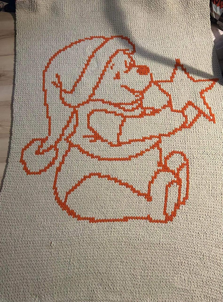PDF Anleitung für die Babydecke Willi, der Bär mit Stern von Leami