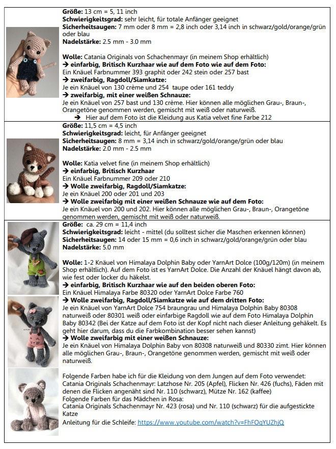 PDF Häkelanleitung für die Katze Smokey von leami