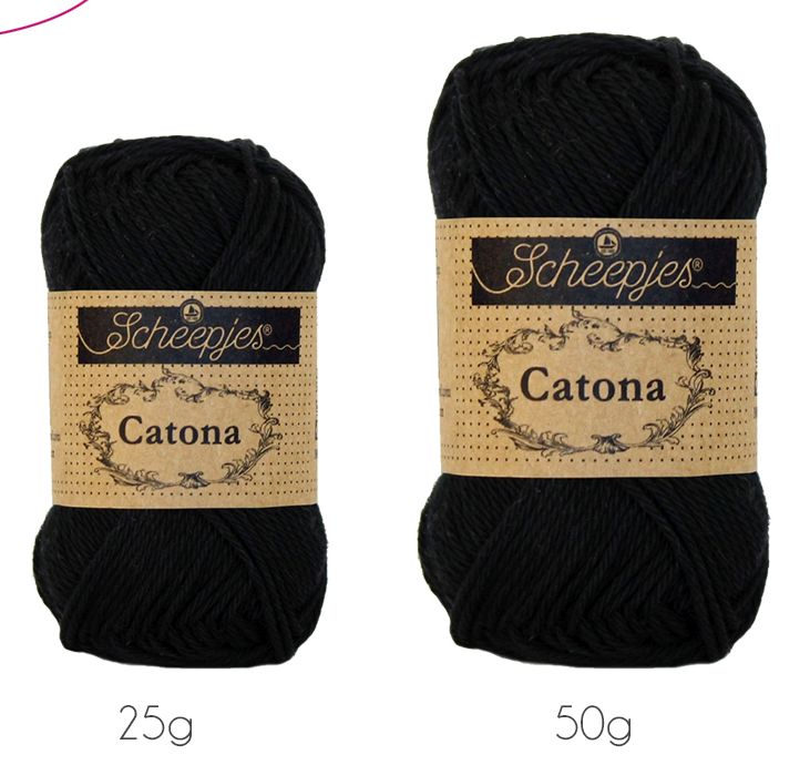Scheepjes Catona, Baumwolle, 50g/125m, 162 black coffee