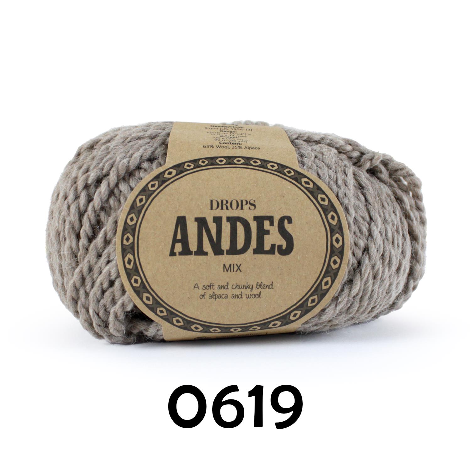 DROPS ANDES MIX (100g/90m) 0619 beige
