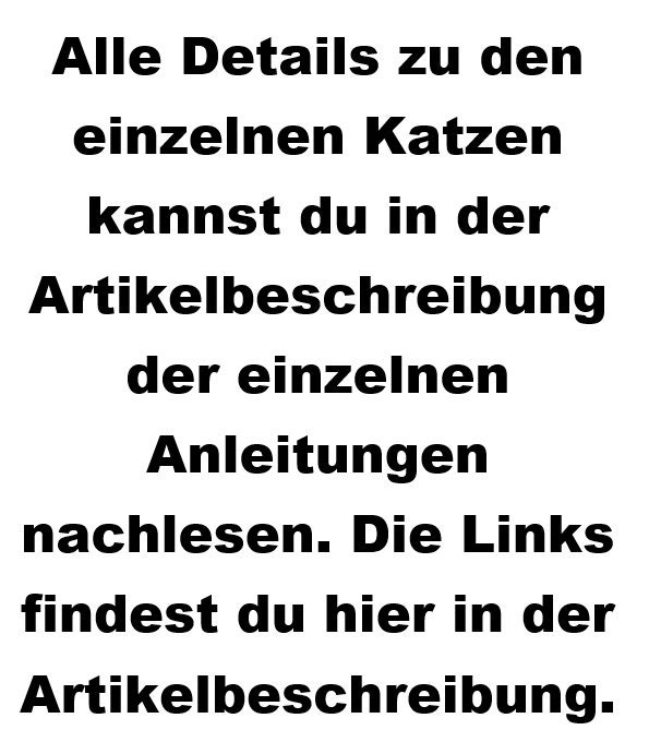 2 x PDF Häkelanleitung für die Katzen Milka und Smokey von leami