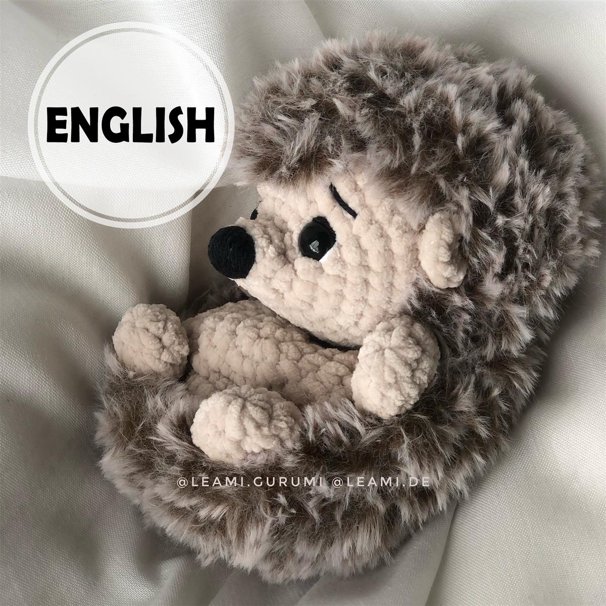 PDF ENGLISCH Crochet Pattern Hedgehog Fluffy by leami