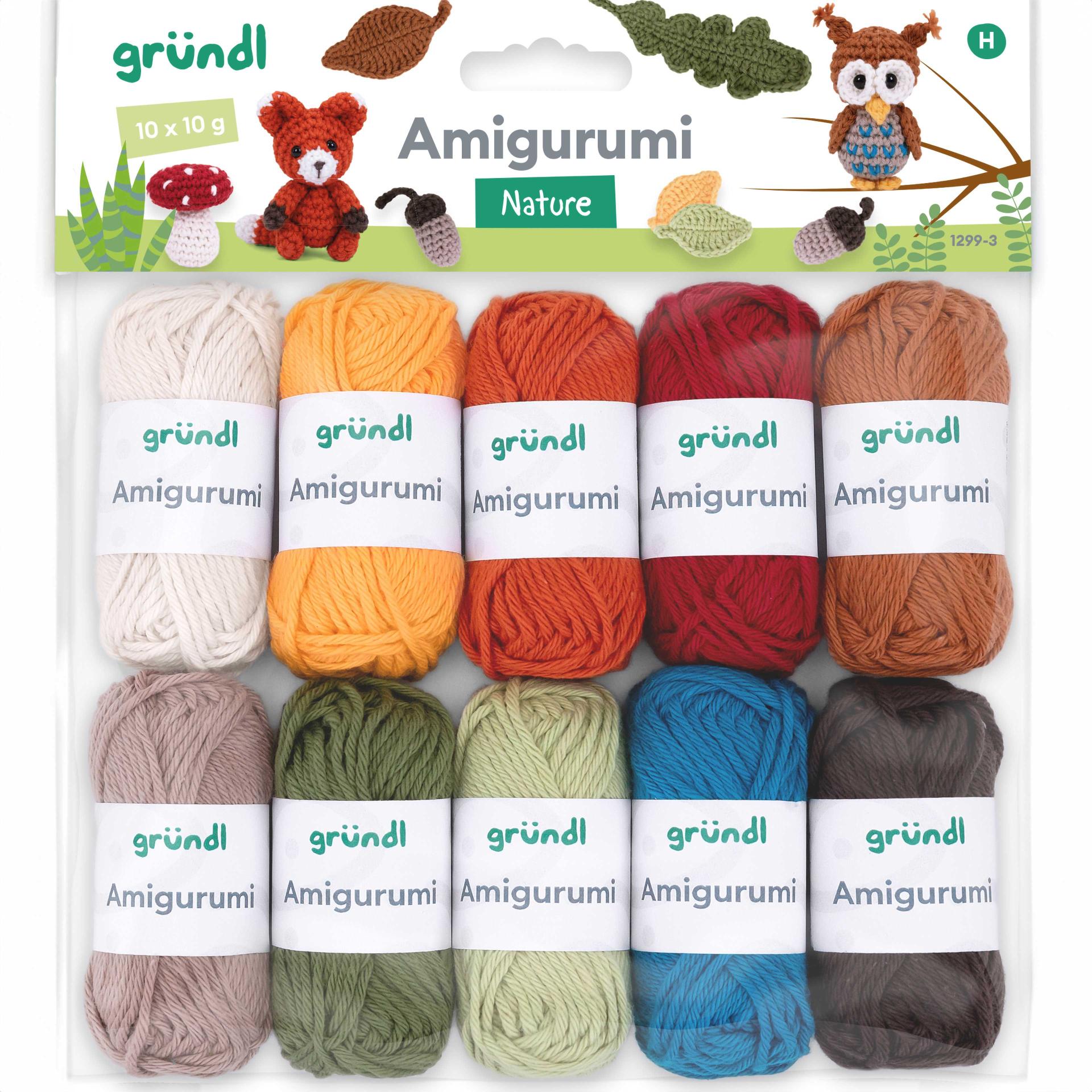 Gründl Amigurumi-Set (10g/23m) 100 % Baumwolle - Nature