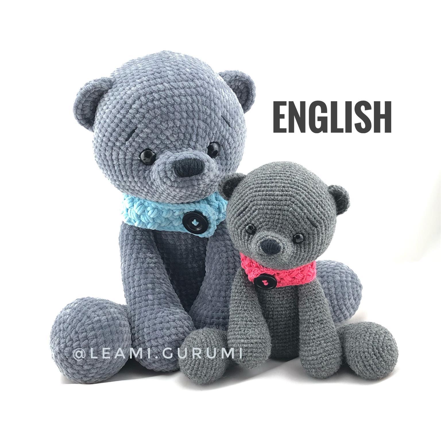 PDF ENGLISH Crochet Pattern BIG Teddy Micha by leami