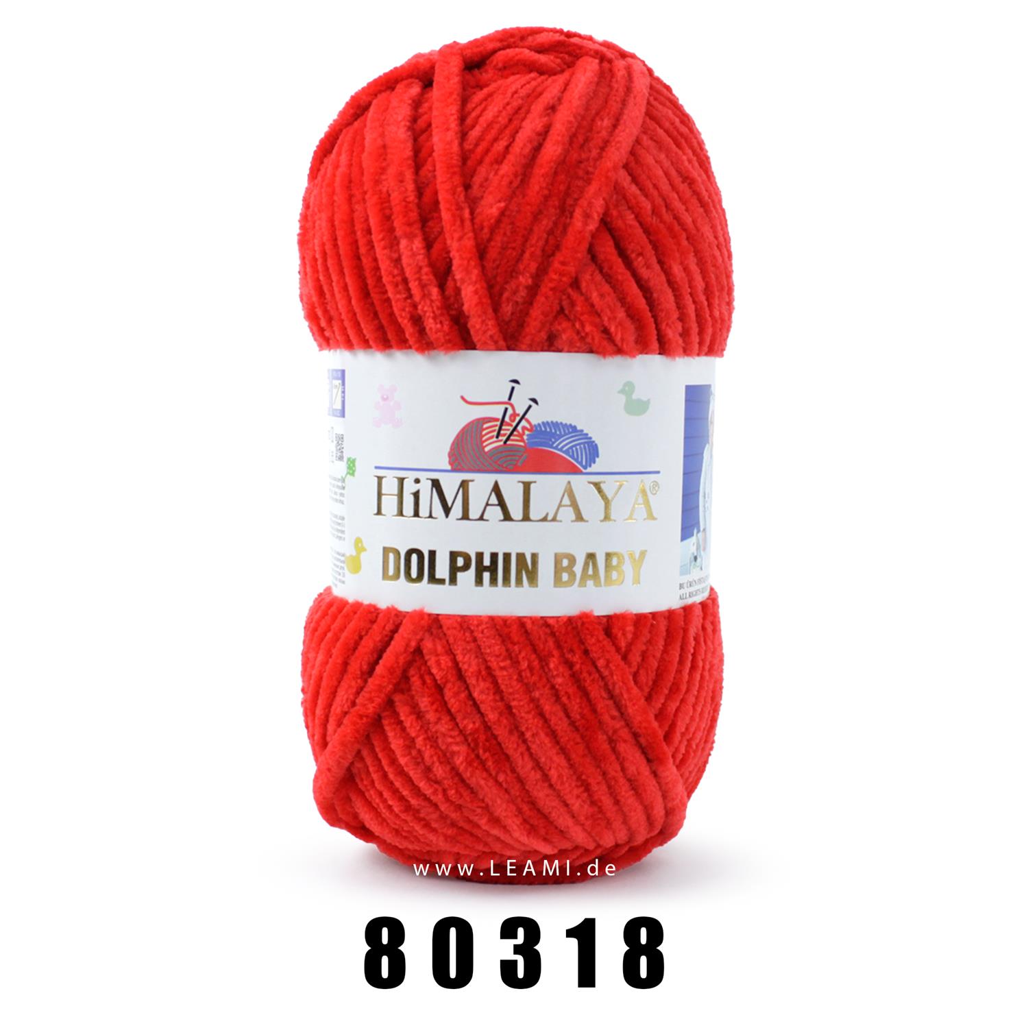 Himalaya Dolphin BABY, genau wie YarnArt Dolce, Chenille, Kuschelwolle, Kuschelgarn, leami H 80318 rot
