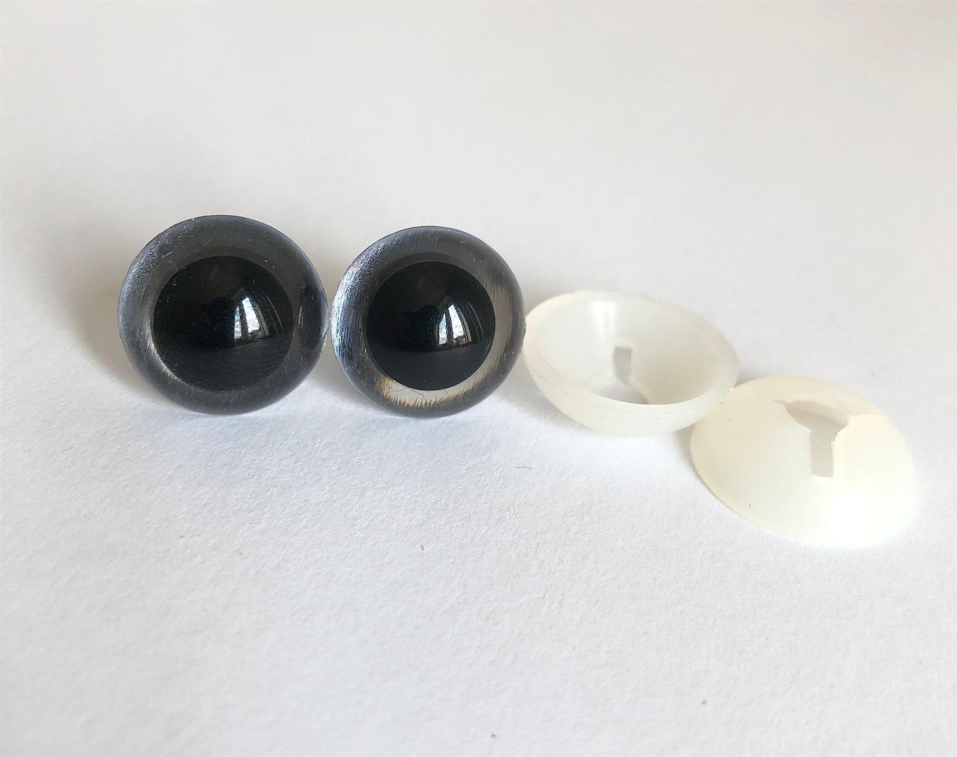 Safety eyes round and transparent 8 mm