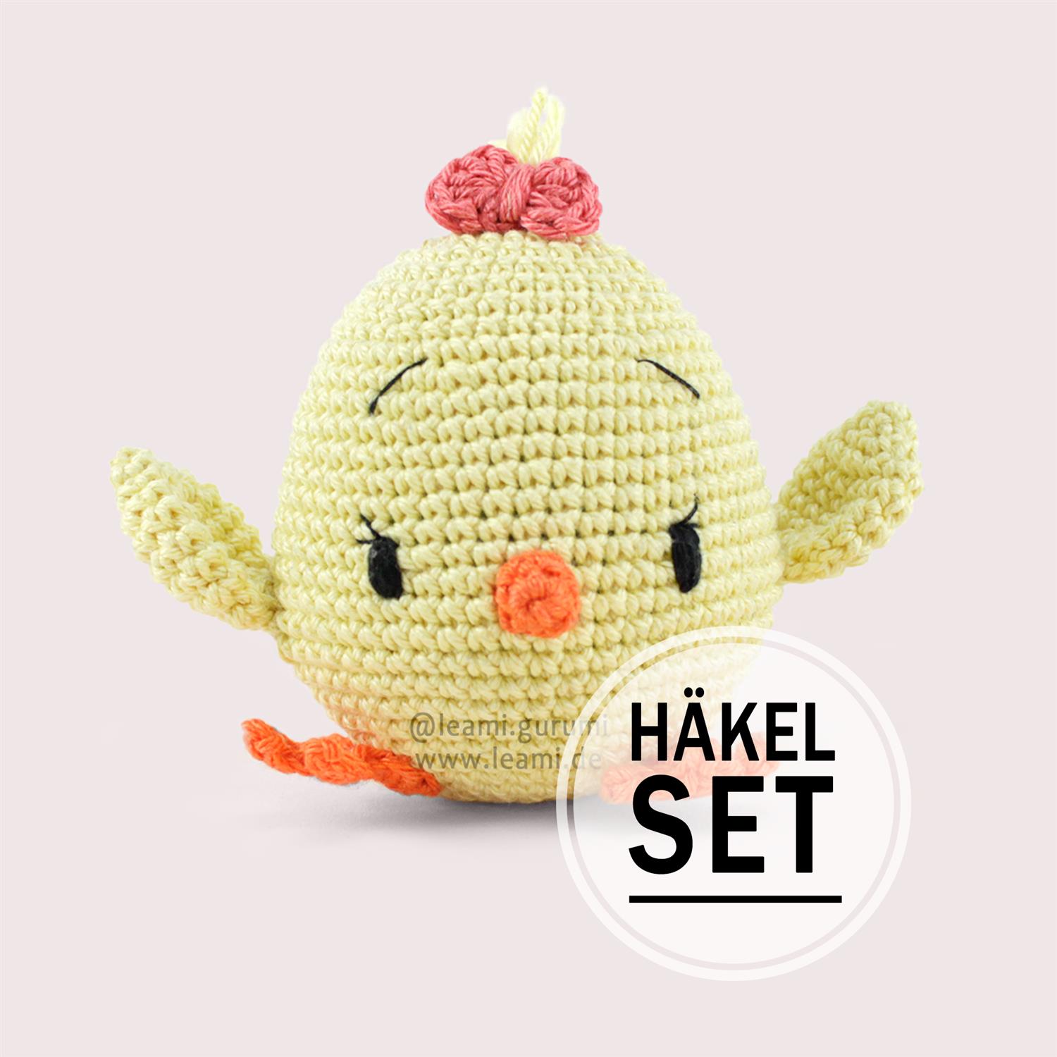 Häkelset Wackelei Küken, DIY Paket, mit YouTube Anleitung