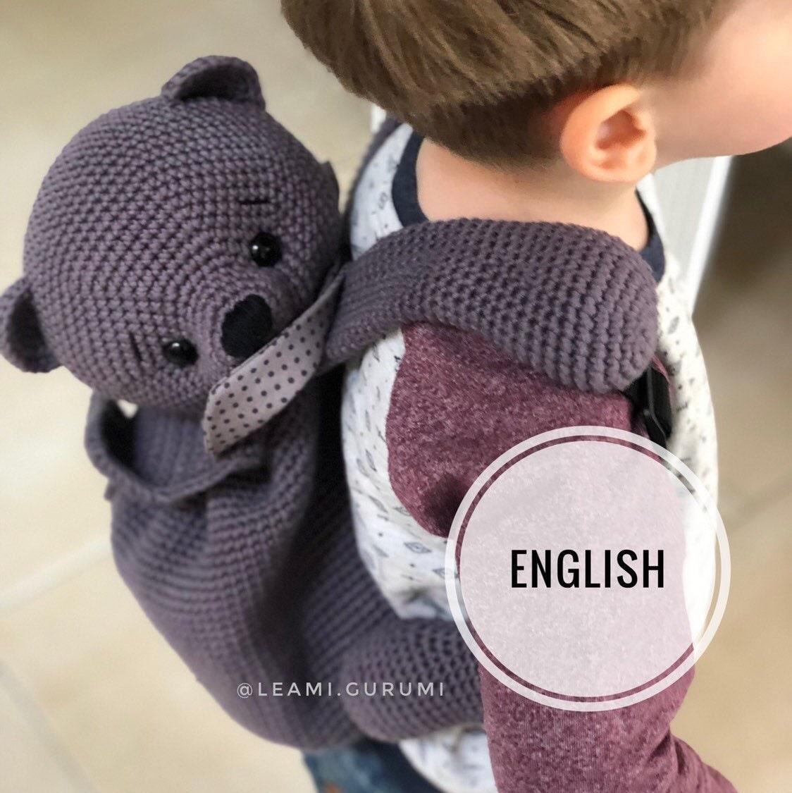 PDF ENGLISH Backpack Teddy Micha, crochet pattern by leami