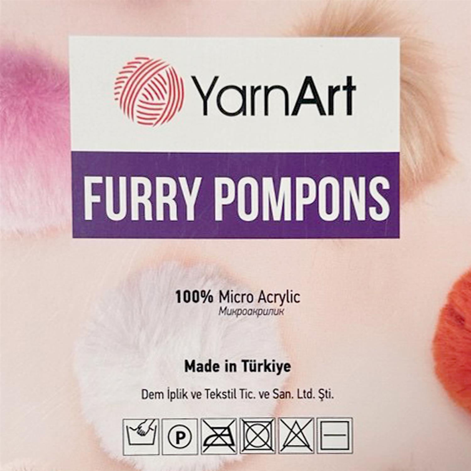 YarnArt Furry Pompons - Kunstfell Haarbommel 51 creme