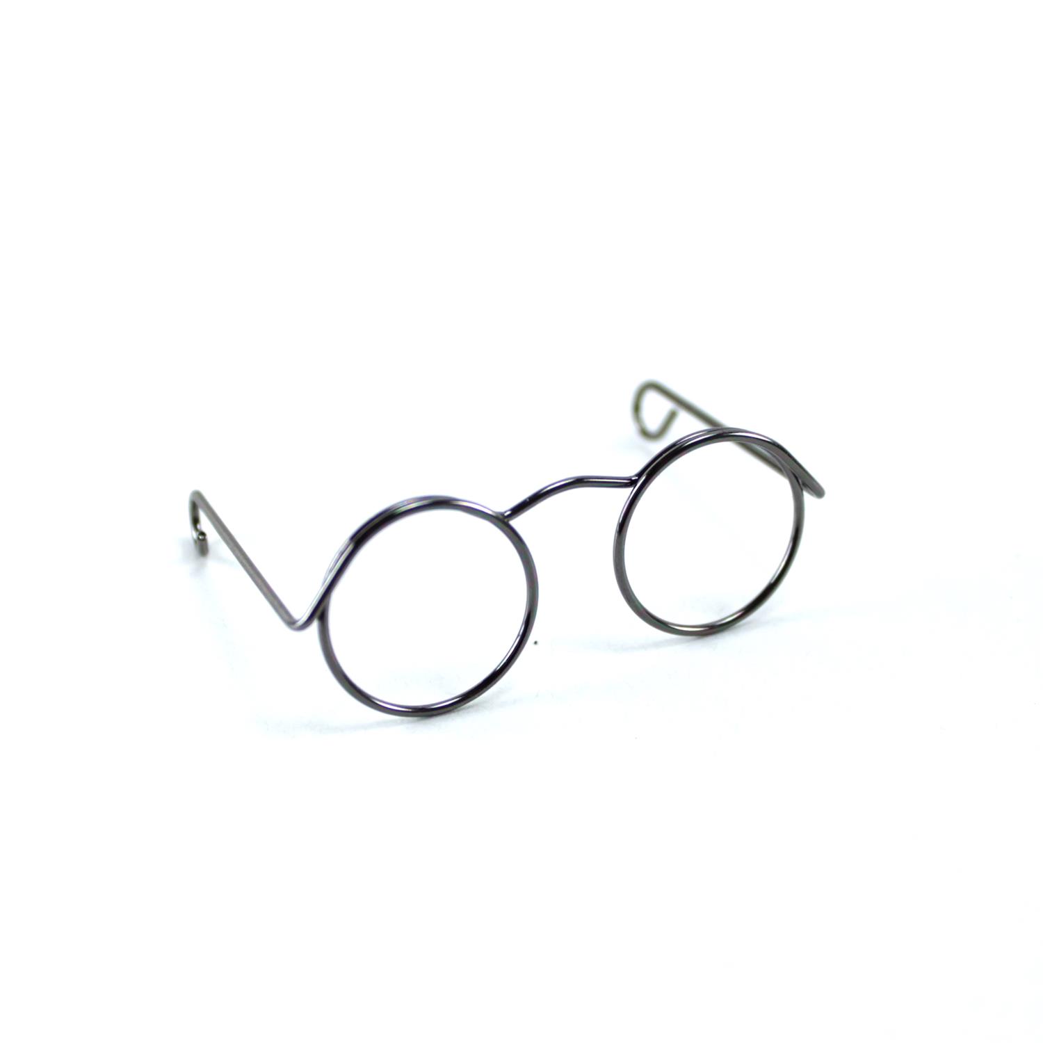 Brille aus Draht altnickel - 5 cm