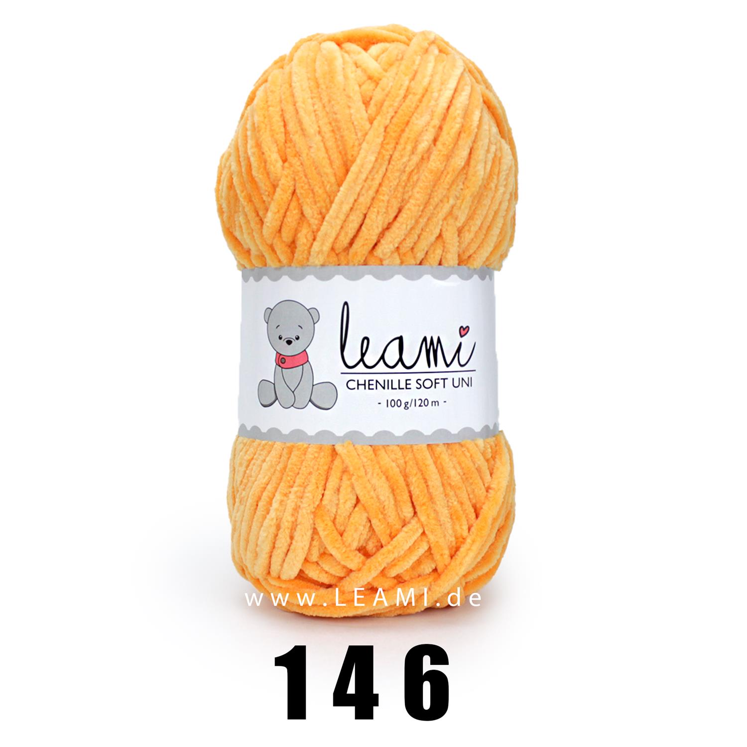 LEAMI Chenille Soft UNI (100g/120m)  Zertifiziert 146