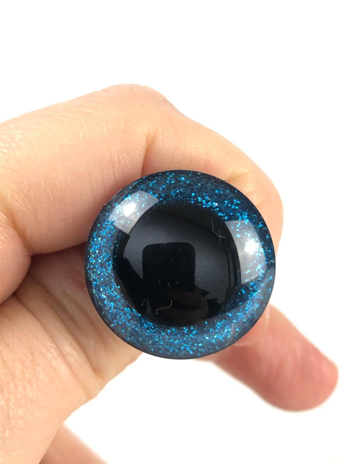 Glitter eyes, orange 25 mm Glitter eyes, orange 25 mm