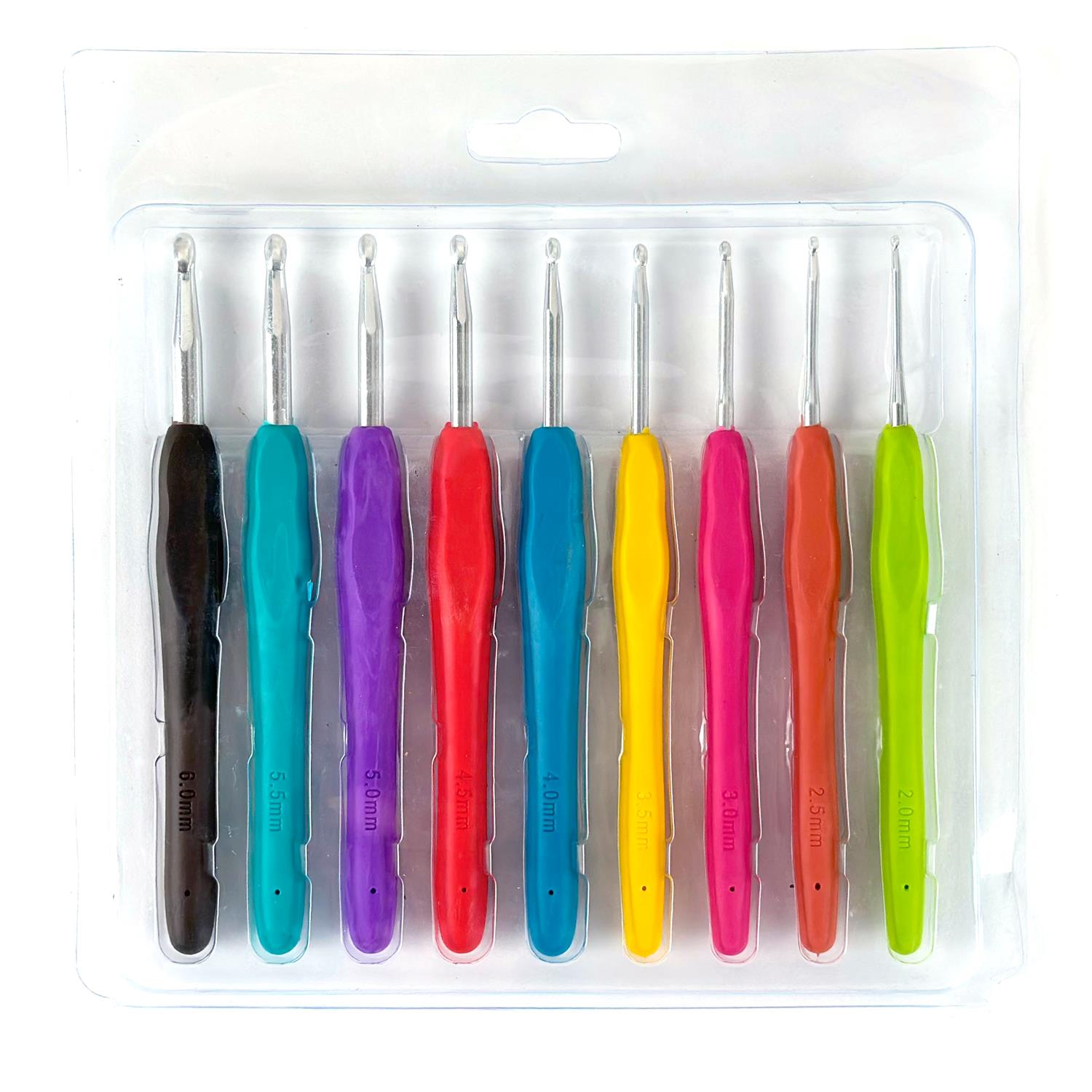 Häkelnadelset in 9 Größen 2.0 mm - 6.0mmm