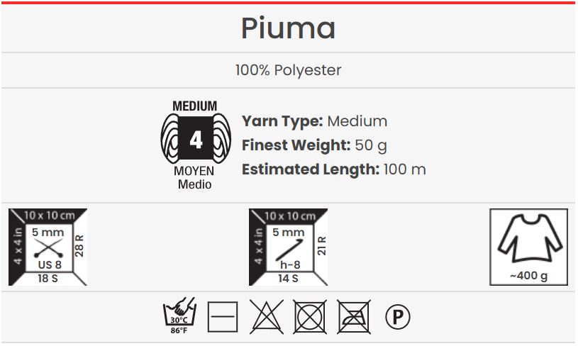 YarnArt Piuma (50g/100m) 4420 schwarz