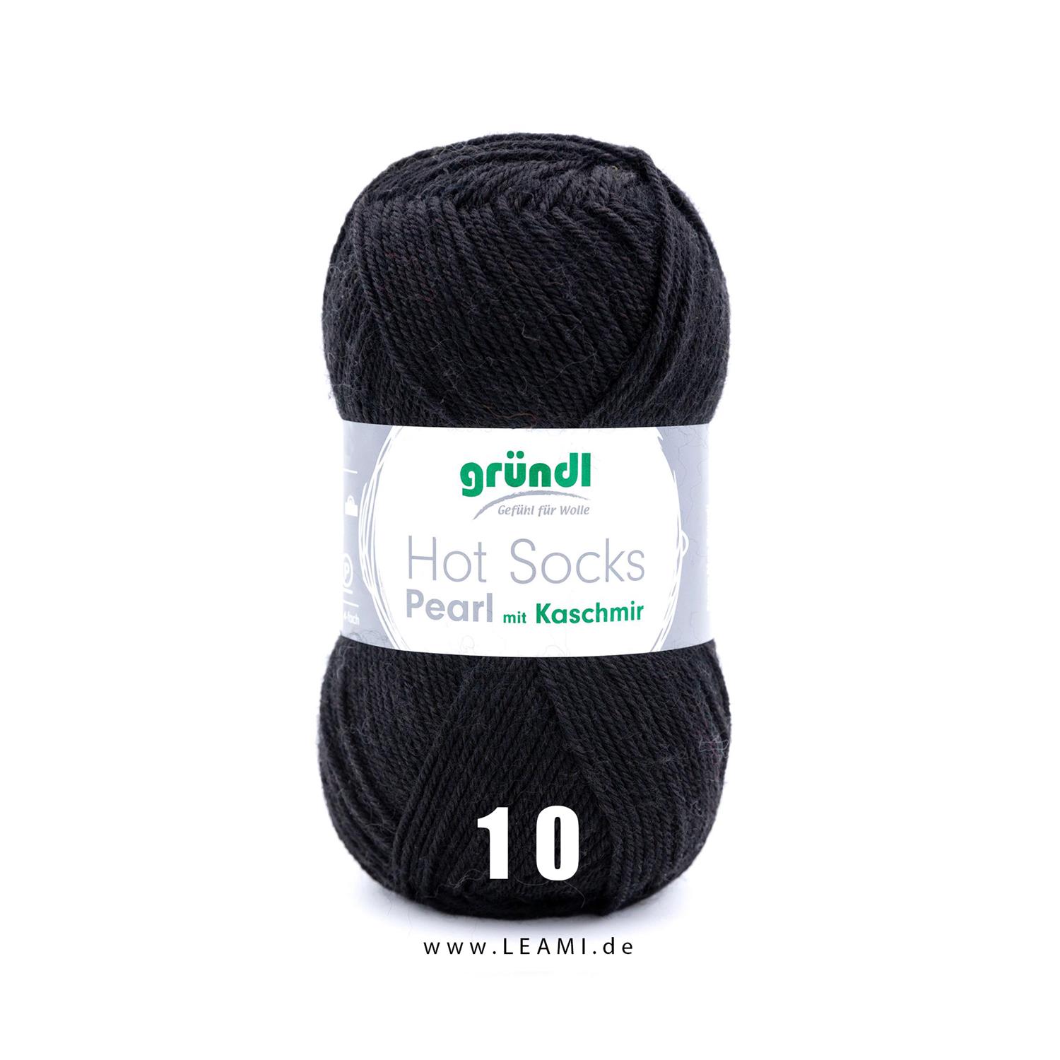 Gründl Hot Socks Pearl (50g/200m) 10 schwarz