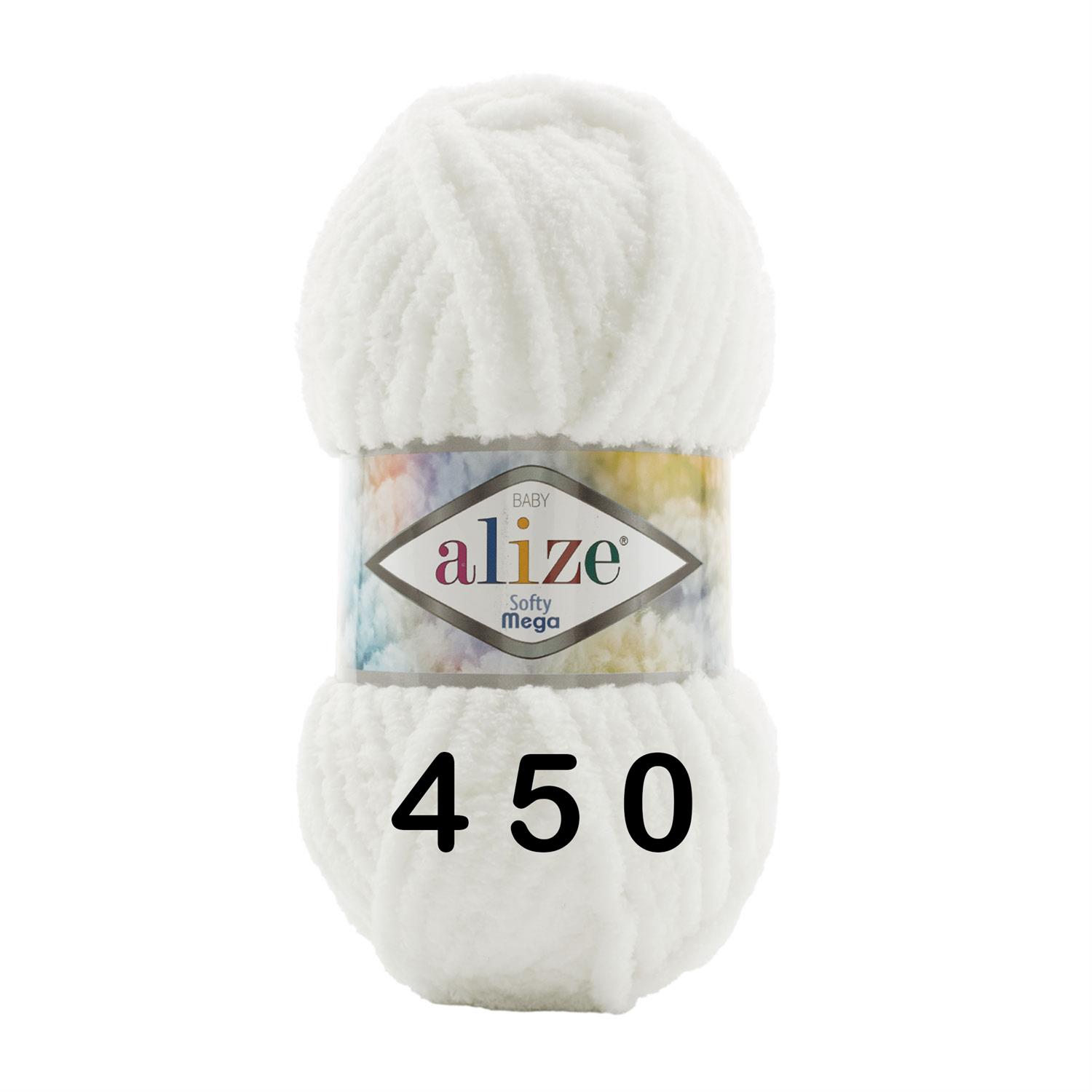 Alize softy mega (100g/70m) 450 naturweiß