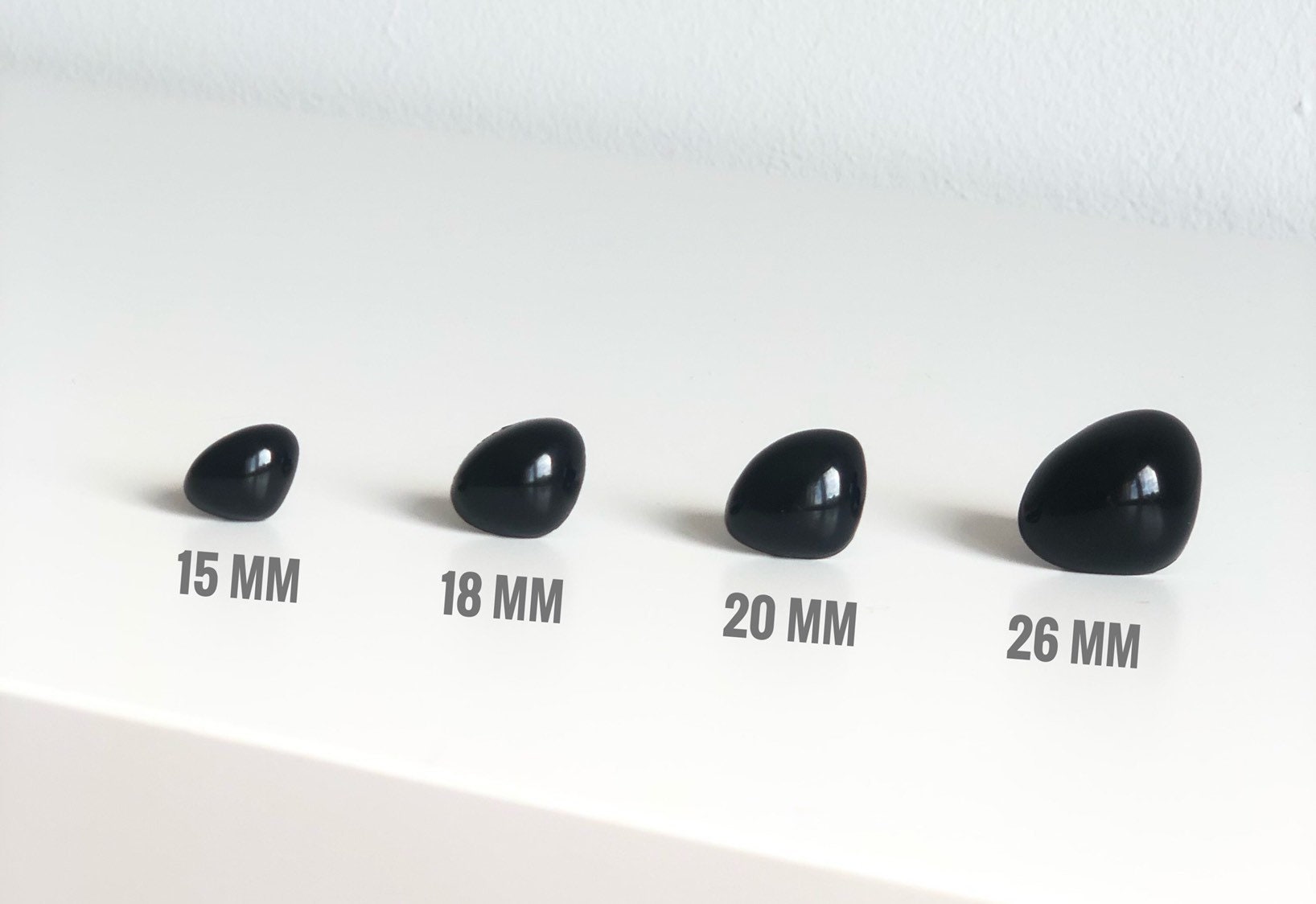 Schwarze Sicherheitsnase aus Plastik Nase 4,5 mm