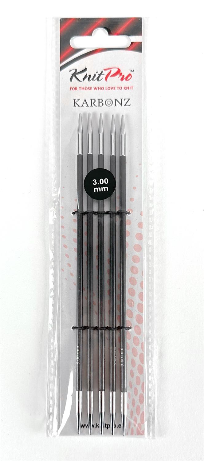 KnitPro Karbonz Strumpf Stricknadeln 3,00 mm - 5 Stk