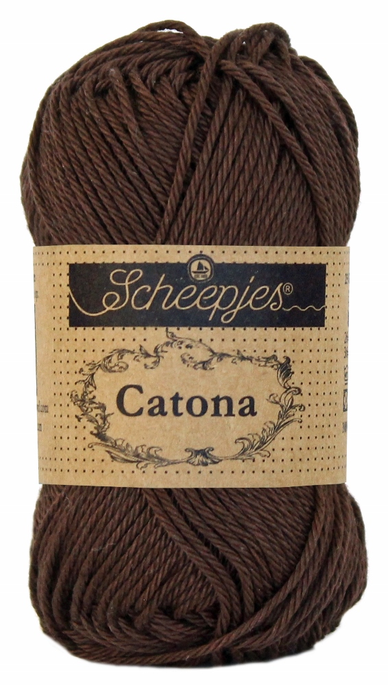Scheepjes Catona, Baumwolle, 50g/125m, 162 black coffee