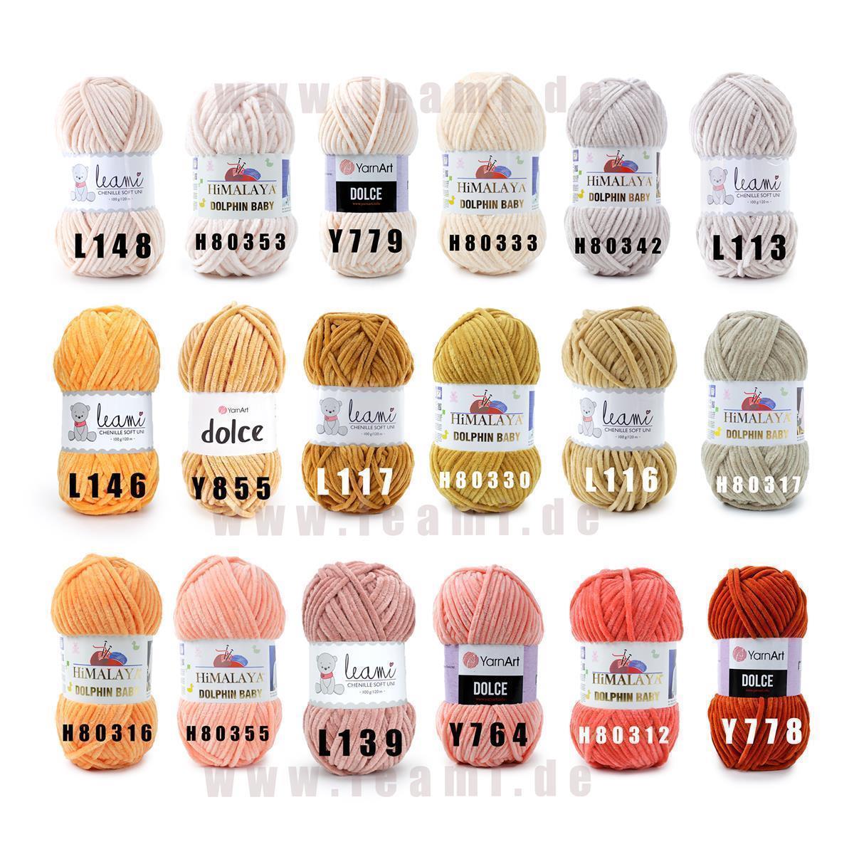 LEAMI Chenille Soft UNI (100g/120m)  Zertifiziert 146