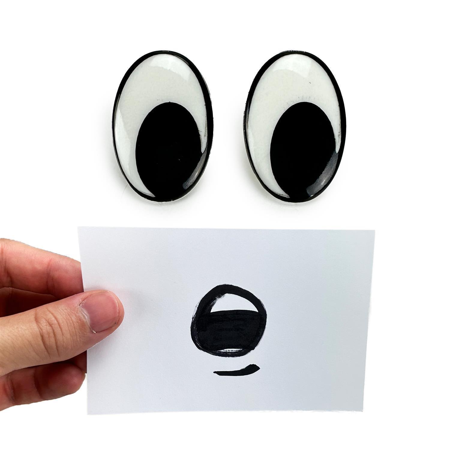 1 Paar Comic Sicherheitsaugen, Kunststoff Comic Augen 19x30mm