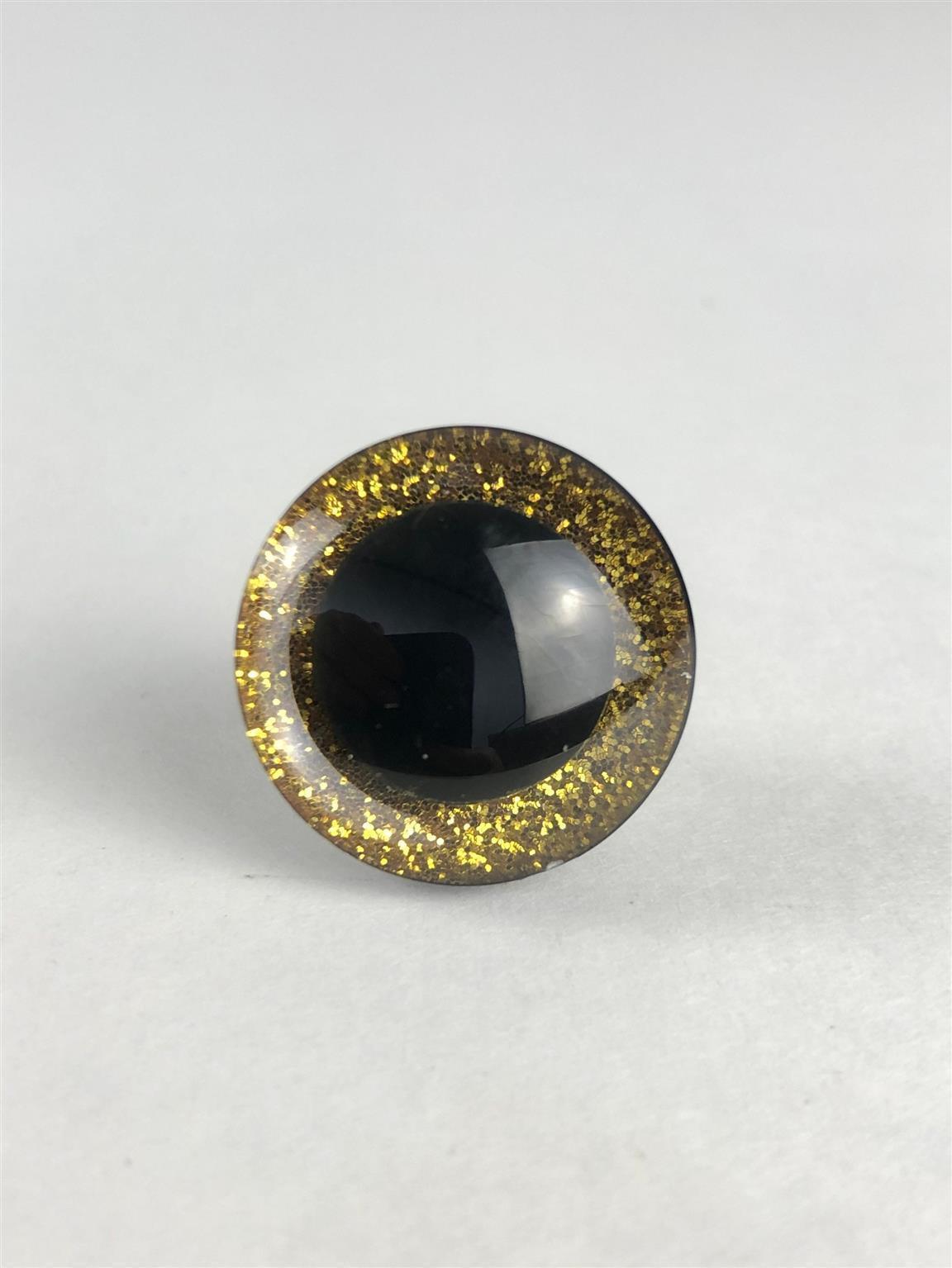 Glitter eyes, orange 25 mm Glitter eyes, orange 25 mm