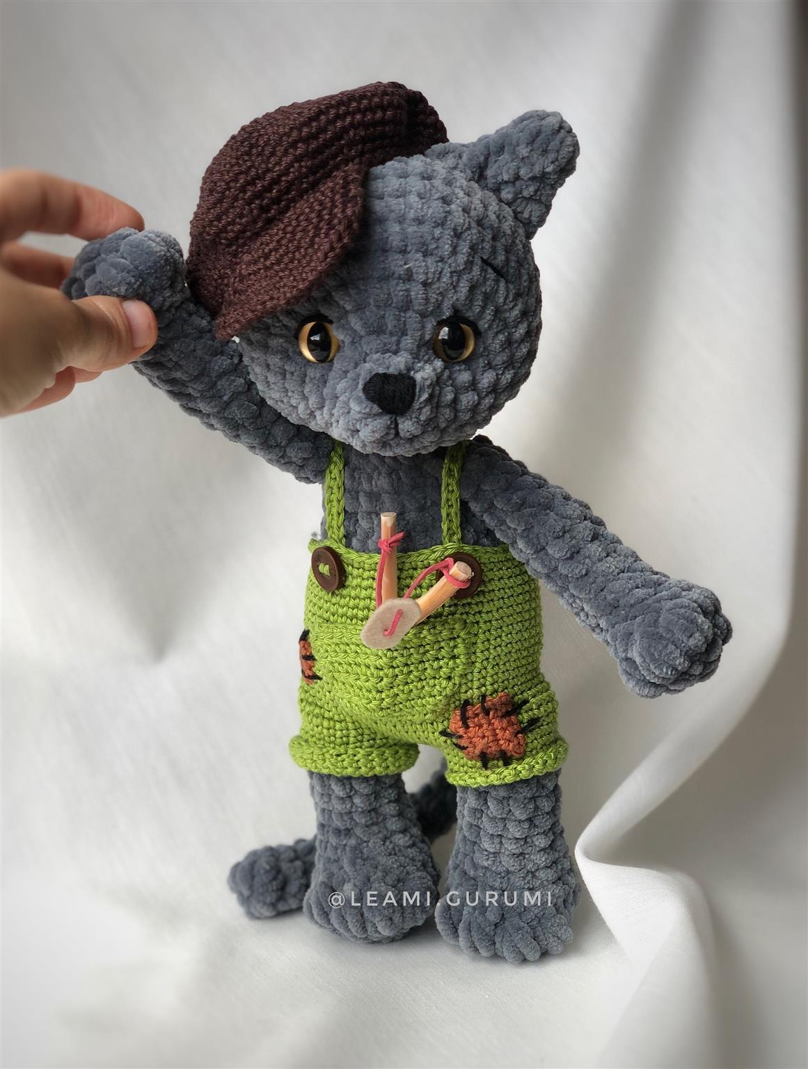 PDF ENGLISH Crochet Pattern Smokey Kitty Cat by leami