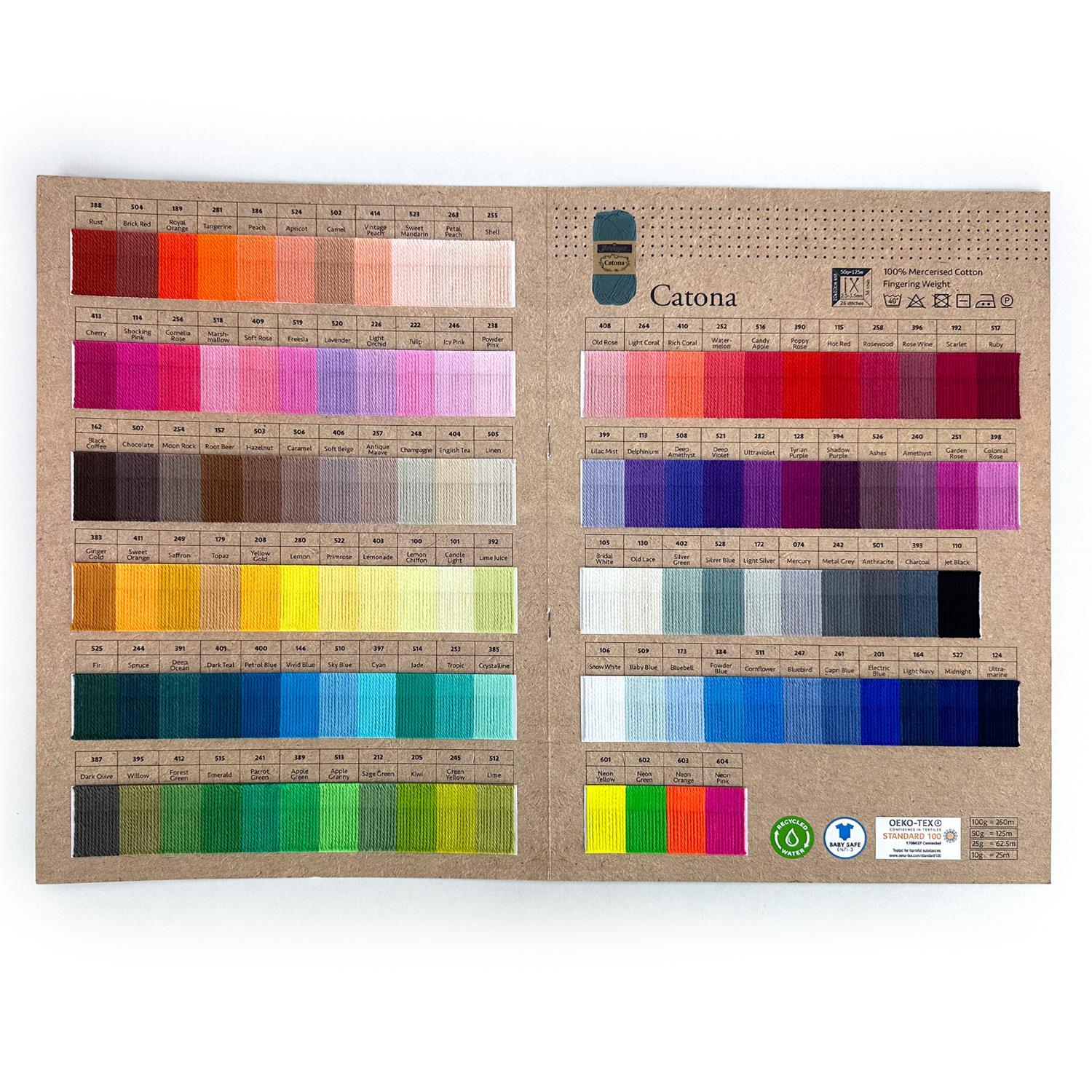 Scheepjes Catona - Farbpalette, Farbkarte