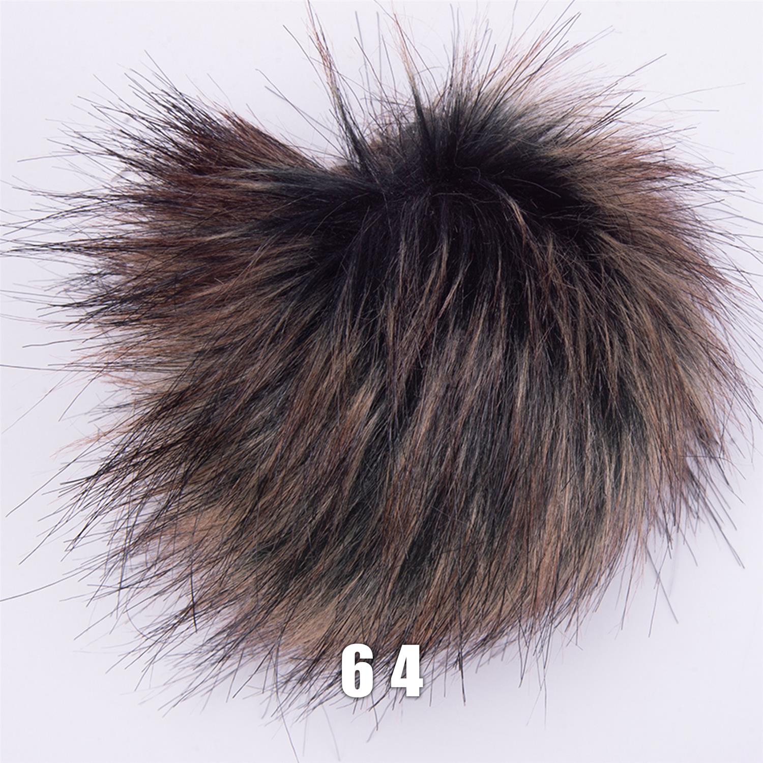 YarnArt Furry Pompons - Kunstfell Haarbommel 64 braun