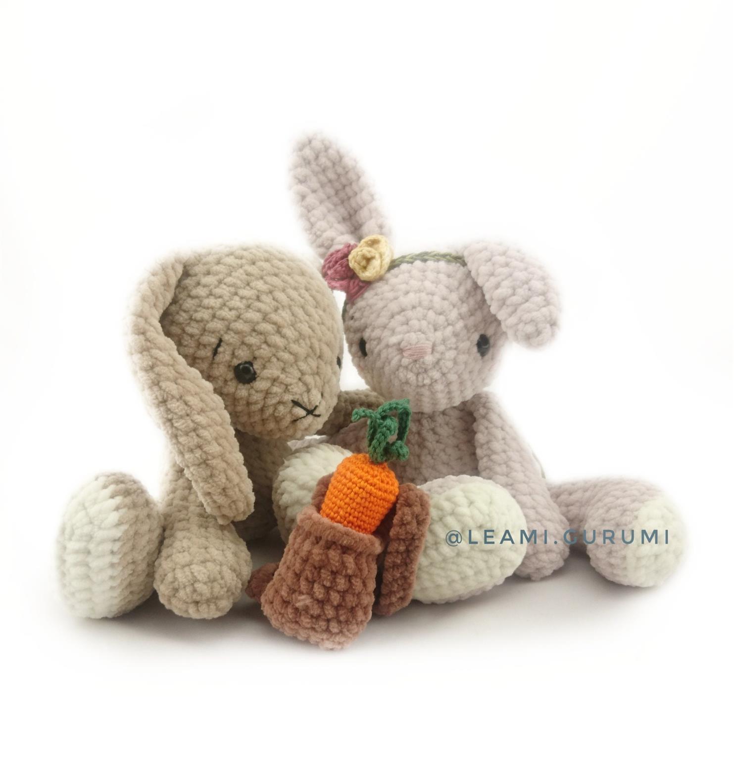 7 x PDF Häkelanleitung Hase, Teddy, Fuchs, Hund, Koala, Panda, Wal Willy von leami