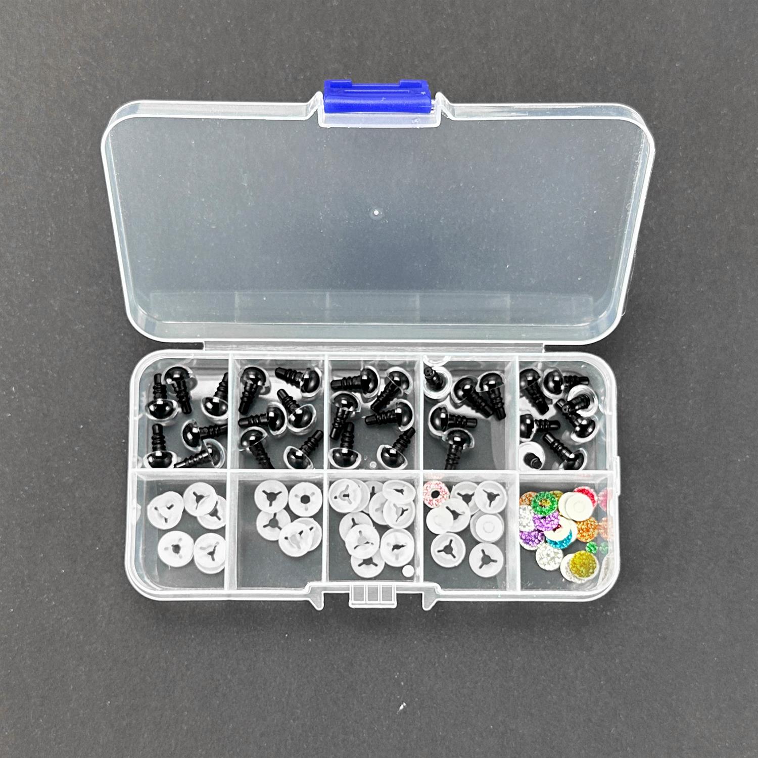 Glitzeraugen Schachtel 30 Teile Set, 9mm