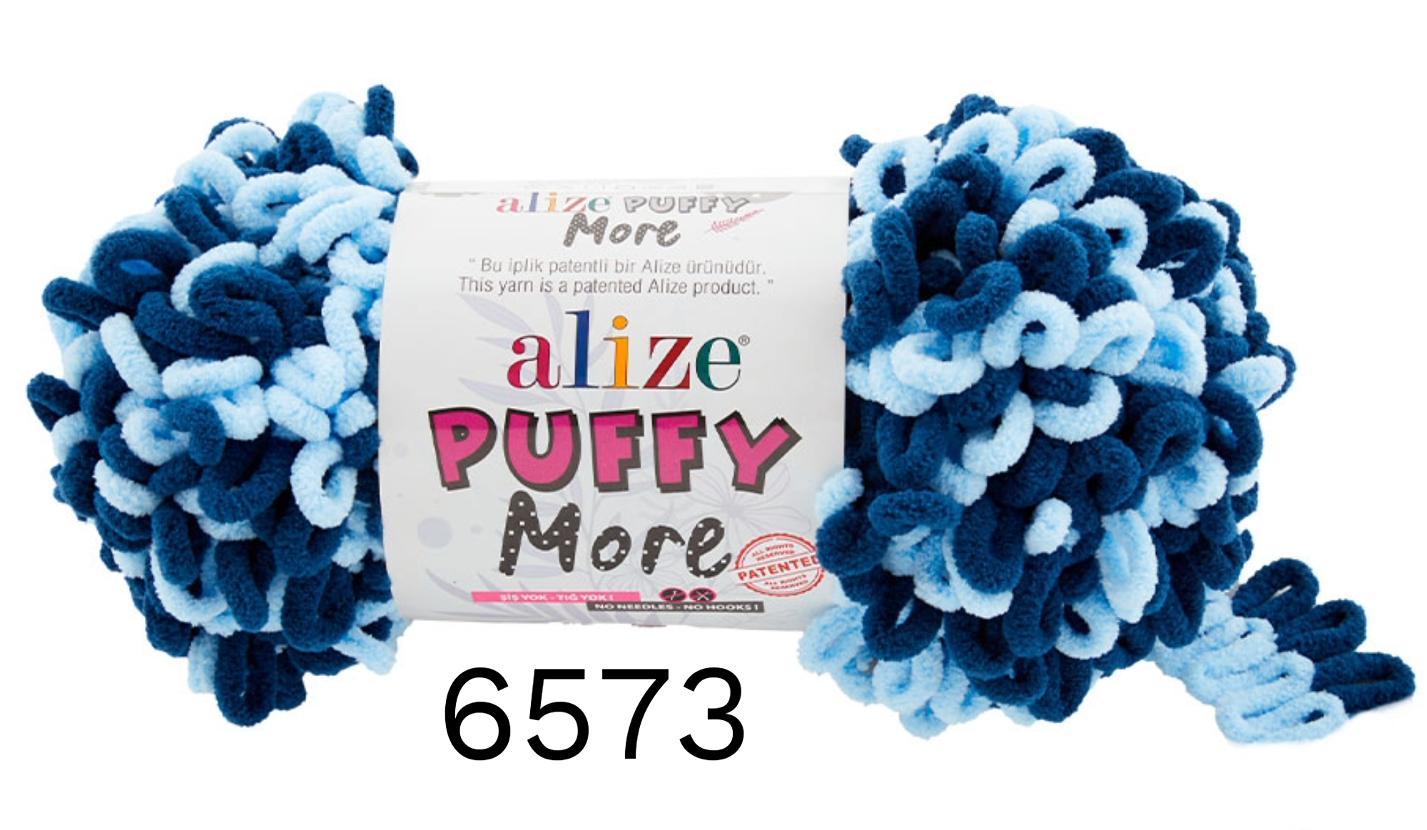 Alize Puffy More (150g/11,5m) 6573 dunkelblau-hellblau