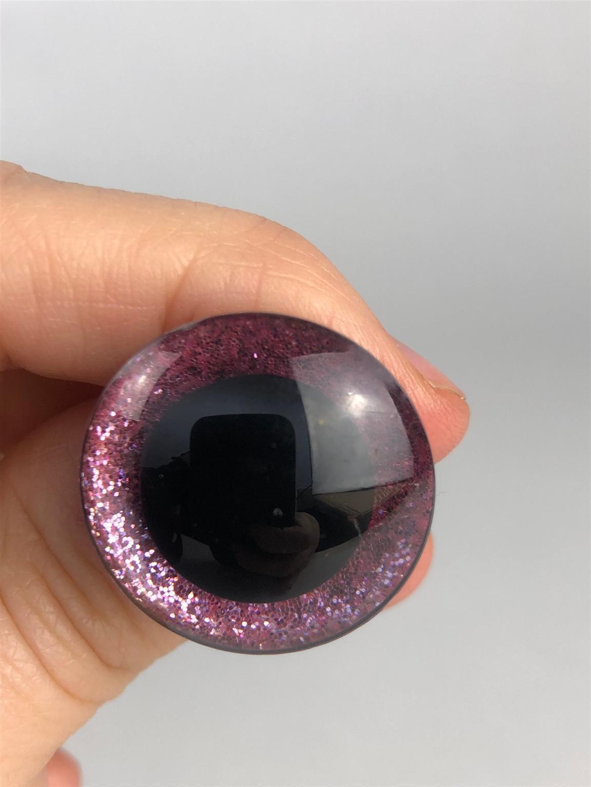 Glitter eyes, orange 25 mm Glitter eyes, orange 25 mm