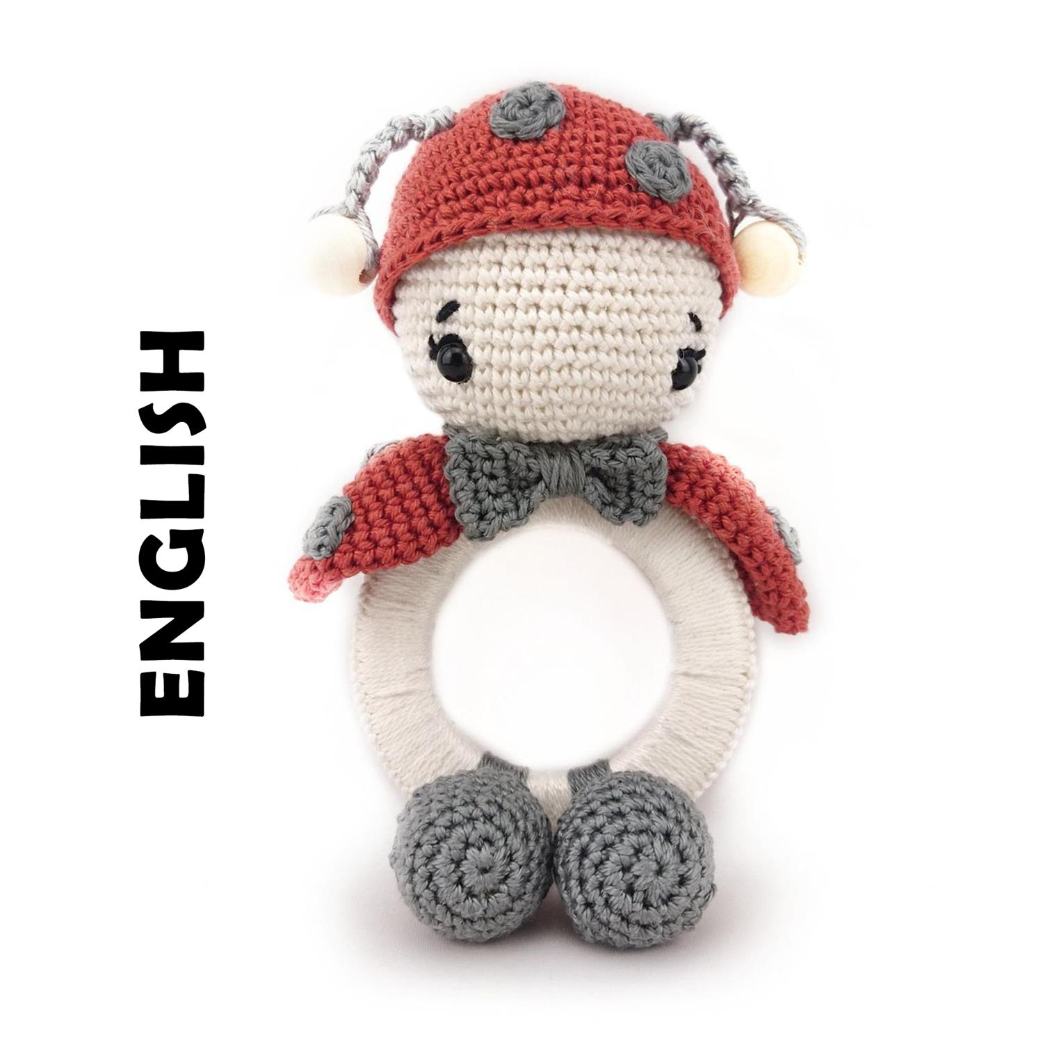 PDF ENGLISH Crochet Pattern Ladybug Delia as rattle by leami