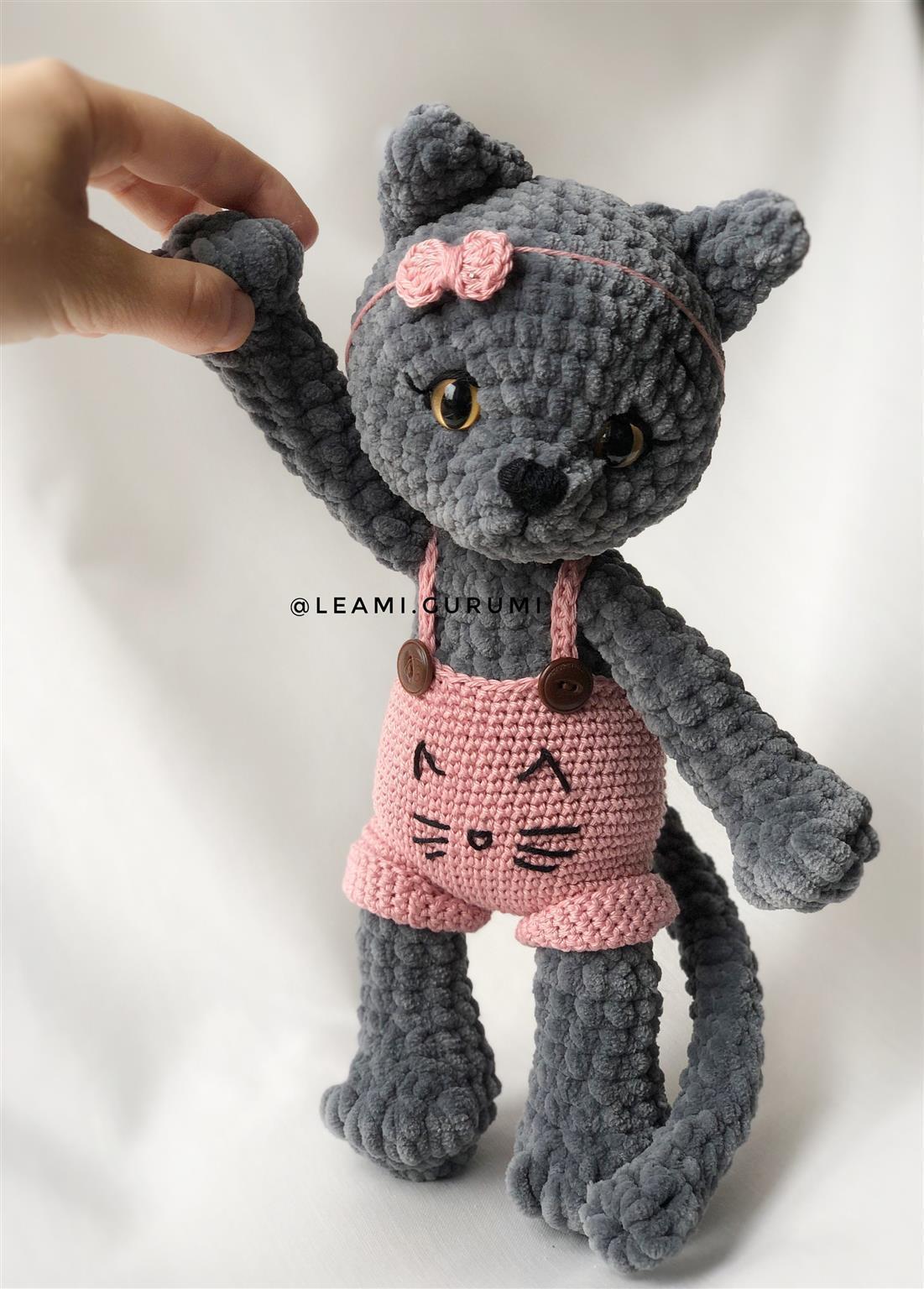 PDF ENGLISH Crochet Pattern Smokey Kitty Cat by leami
