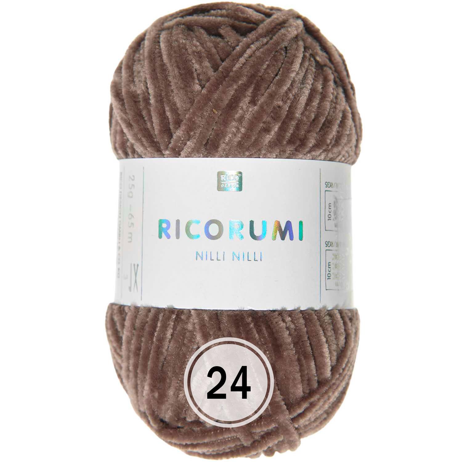 Rico Design Ricorumi Nilli Nilli (25g/65m) weiches Chenillegarn 24 schkokolade