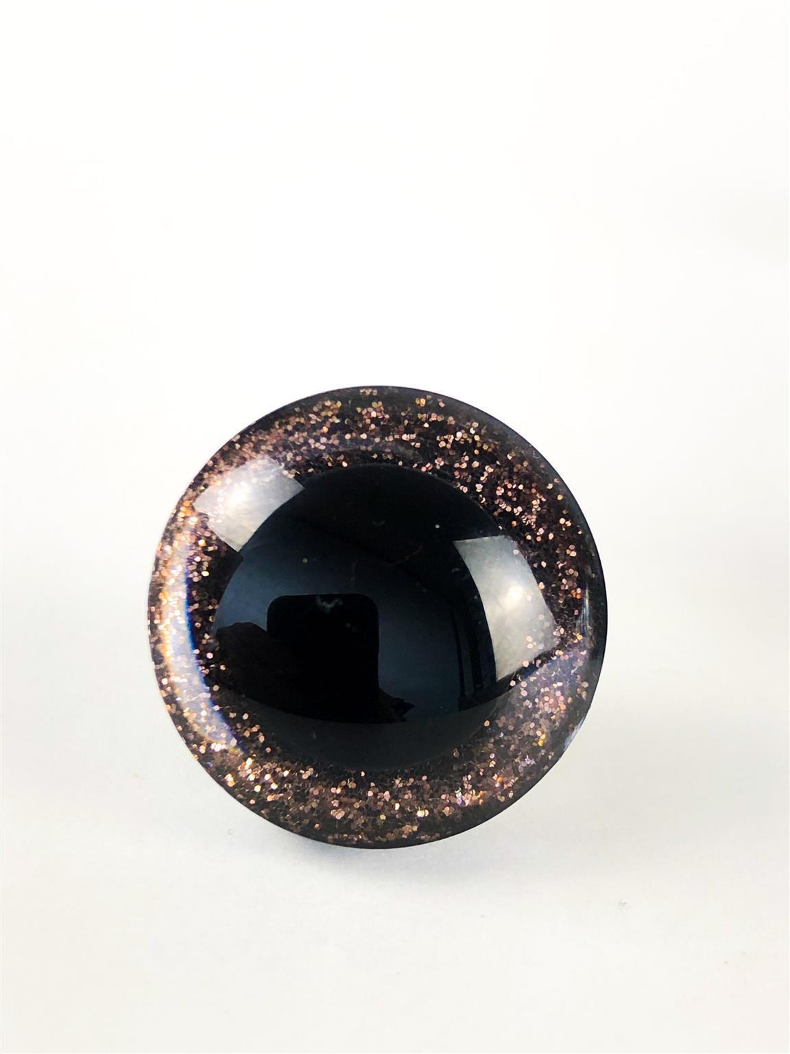 Glitter eyes, orange 25 mm Glitter eyes, orange 25 mm