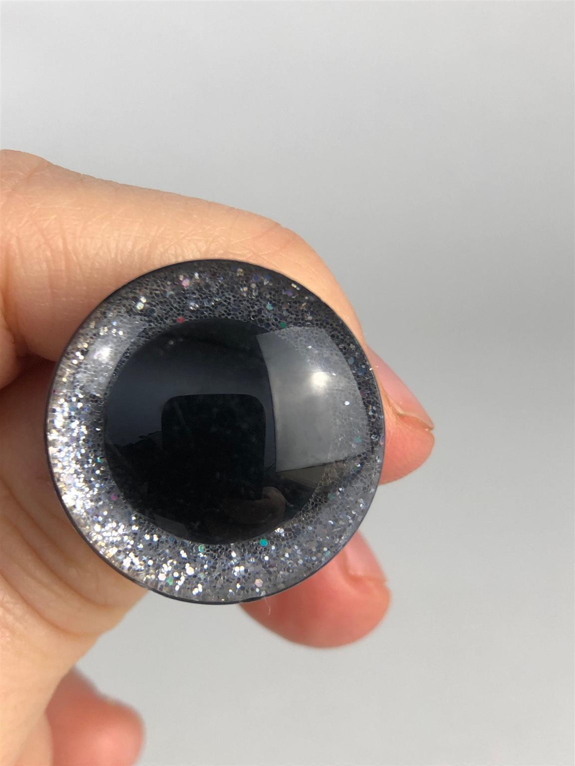 Glitter eyes, orange 25 mm Glitter eyes, orange 25 mm