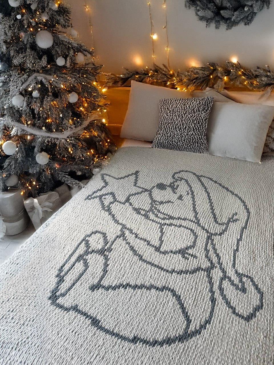 PDF Anleitung für die Babydecke Willi, der Bär mit Stern von Leami