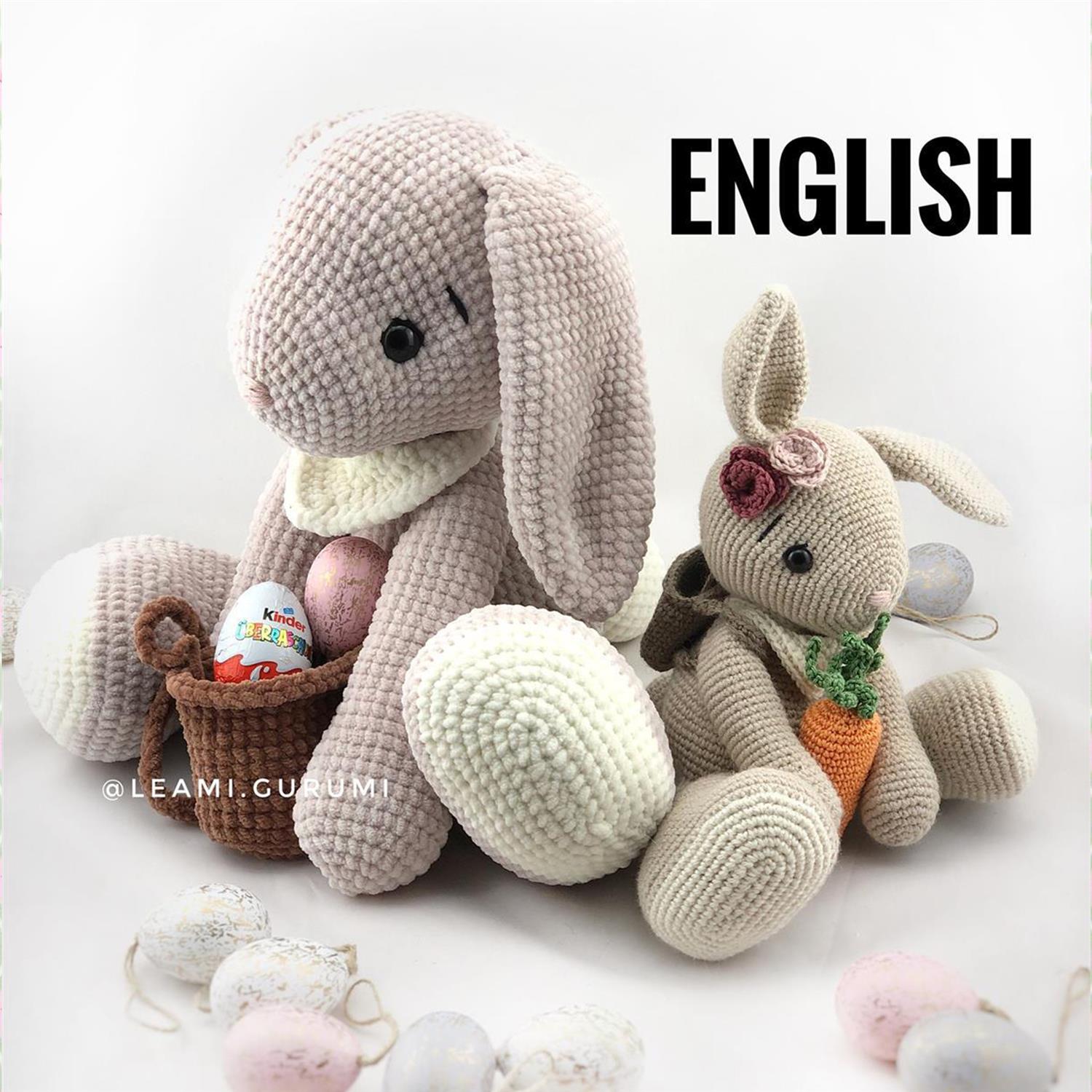 PDF ENGLISH Crochet Pattern Bunny Lou Big by leami Amigurumi