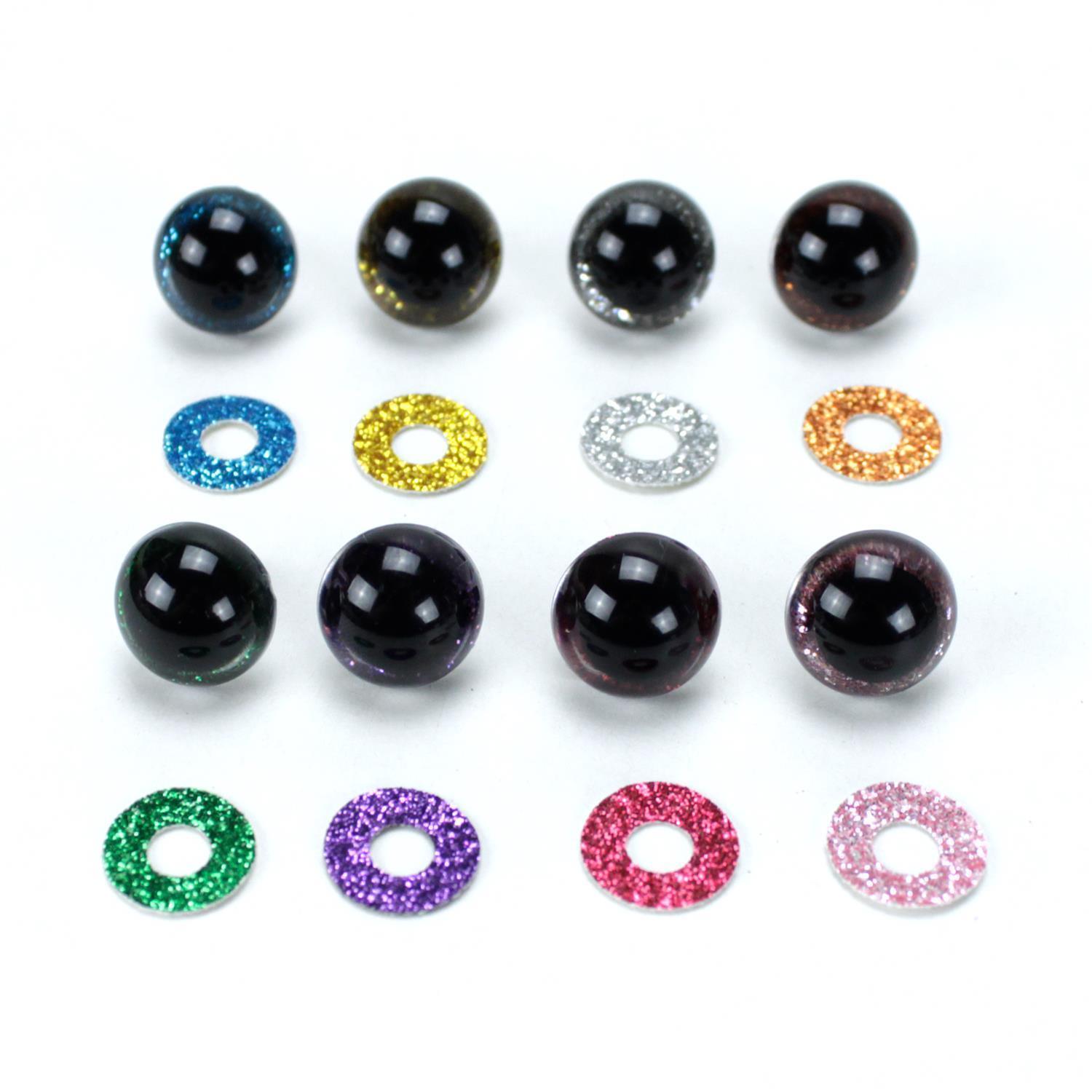 Glitzeraugen Schachtel 30 Teile Set, 9mm