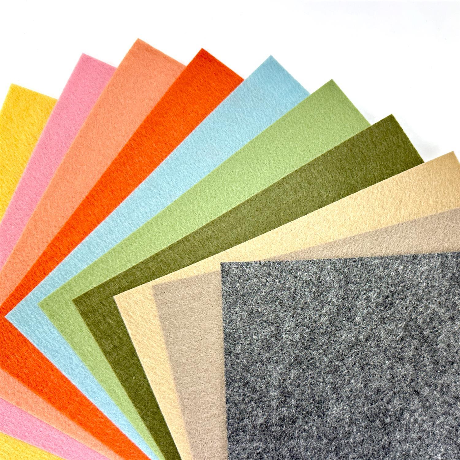 Filzplatten SET 10 Stk. - 20x30cm Erdfarben