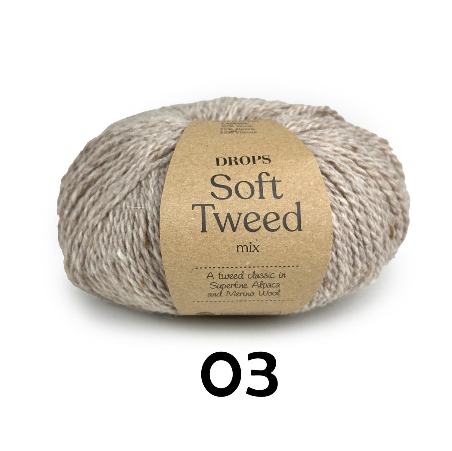 DROPS Soft Tweed mix (50g/130) 03 sand