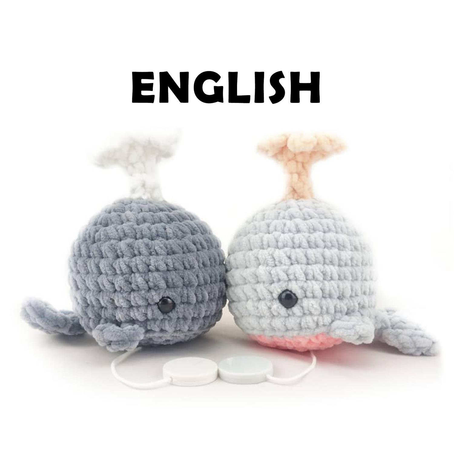 PDF ENGLISH, crochet pattern, Willy Whale by leami