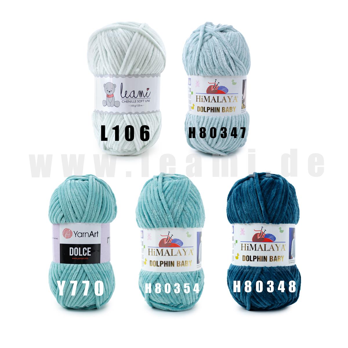 Chenille Wollpaket Türkisgrün 100g/120m