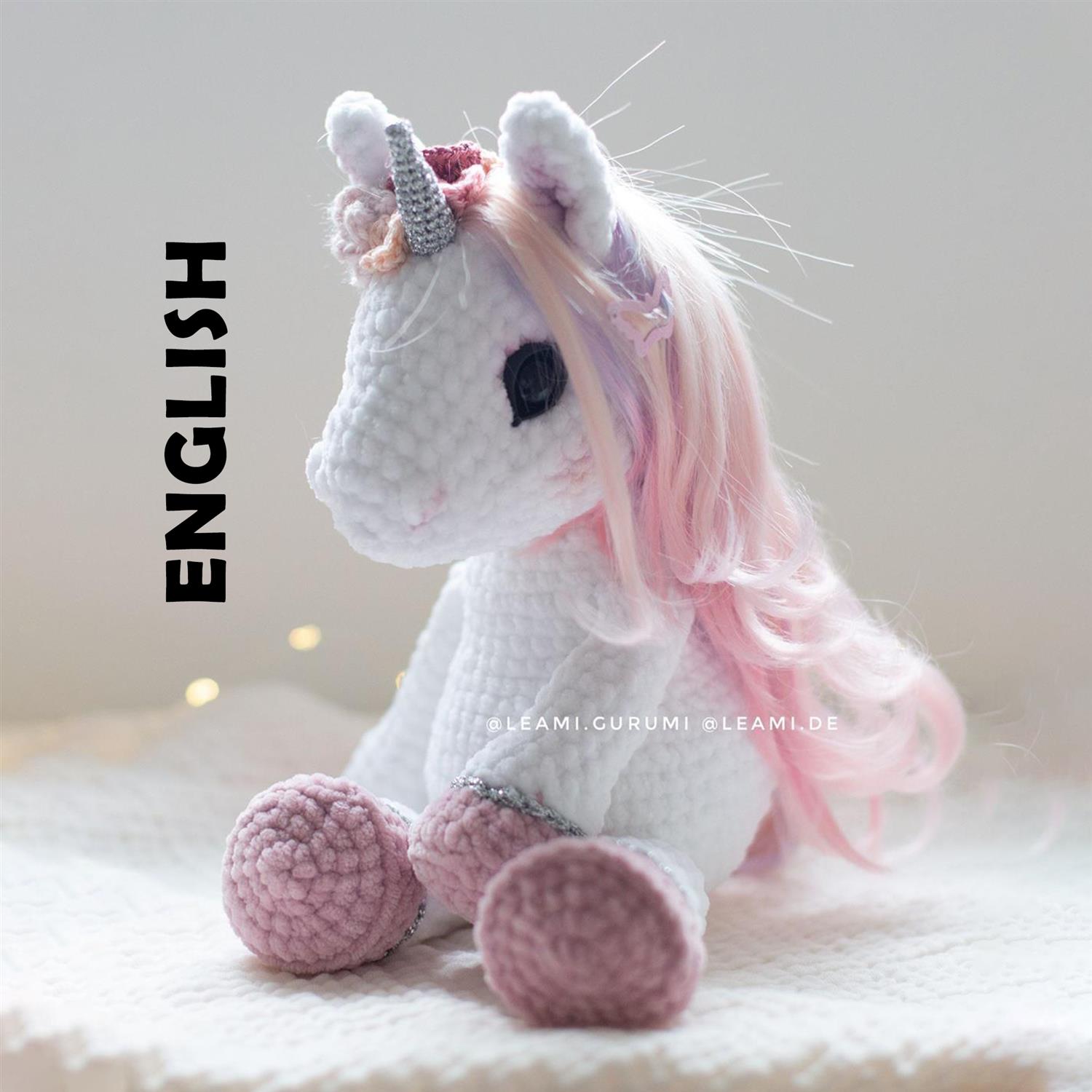 PDF ENGLISH Crochet Pattern Unicorn Elisa by leami